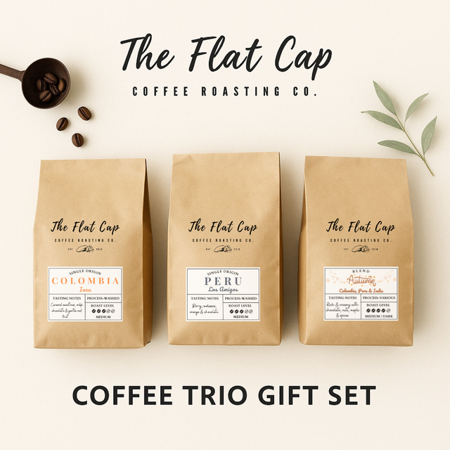 COFFEE TRIO GIFT SET The Flat Cap Coffee Roasting Company
