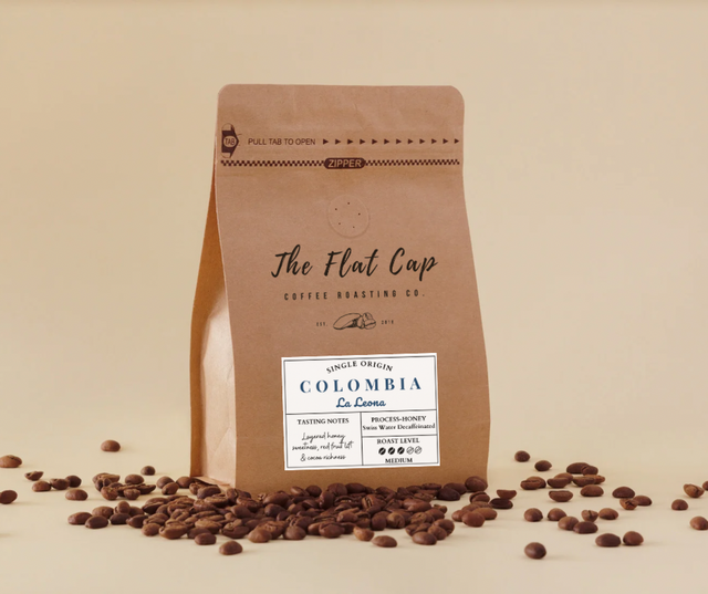 COLOMBIA - LA LEONA SWISS WATER RESERVE DECAFFEINATED The Flat Cap Coffee Roasting Company