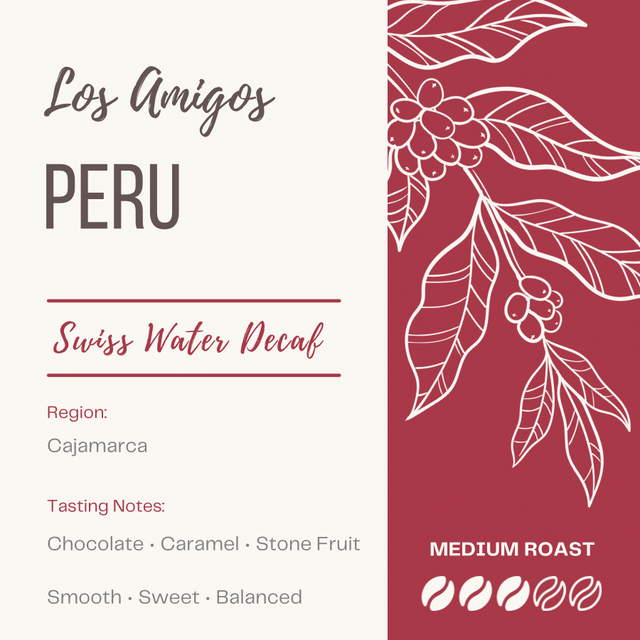 PERU - LOS AMIGOS SWISS WATER DECAFFEINATED The Flat Cap Coffee Roasting Company