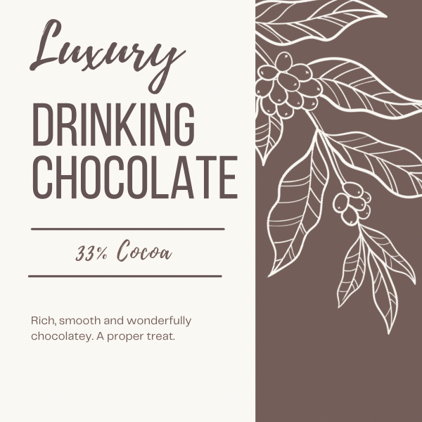 LUXURY 33% COCOA HOT CHOCOLATE The Flat Cap Coffee Roasting Company