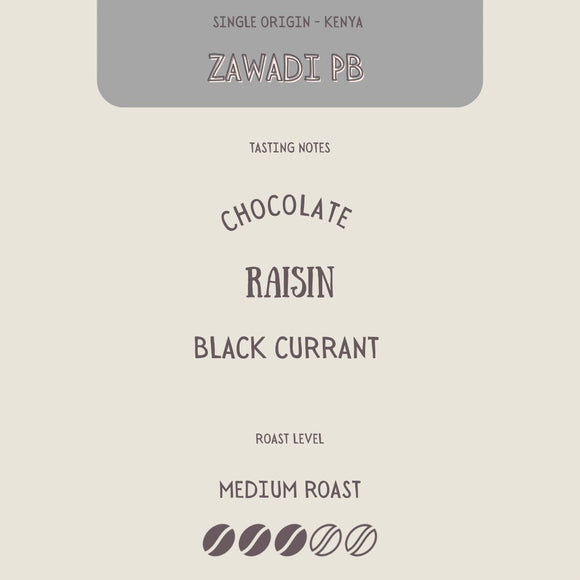 KENYA - ZAWADI PEABERRY - The Flat Cap Coffee Roasting Company