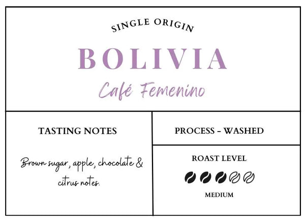 BOLIVIA - CAFE FEMENINO The Flat Cap Coffee Roasting Company