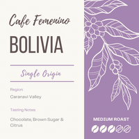 BOLIVIA - CAFE FEMENINO The Flat Cap Coffee Roasting Company