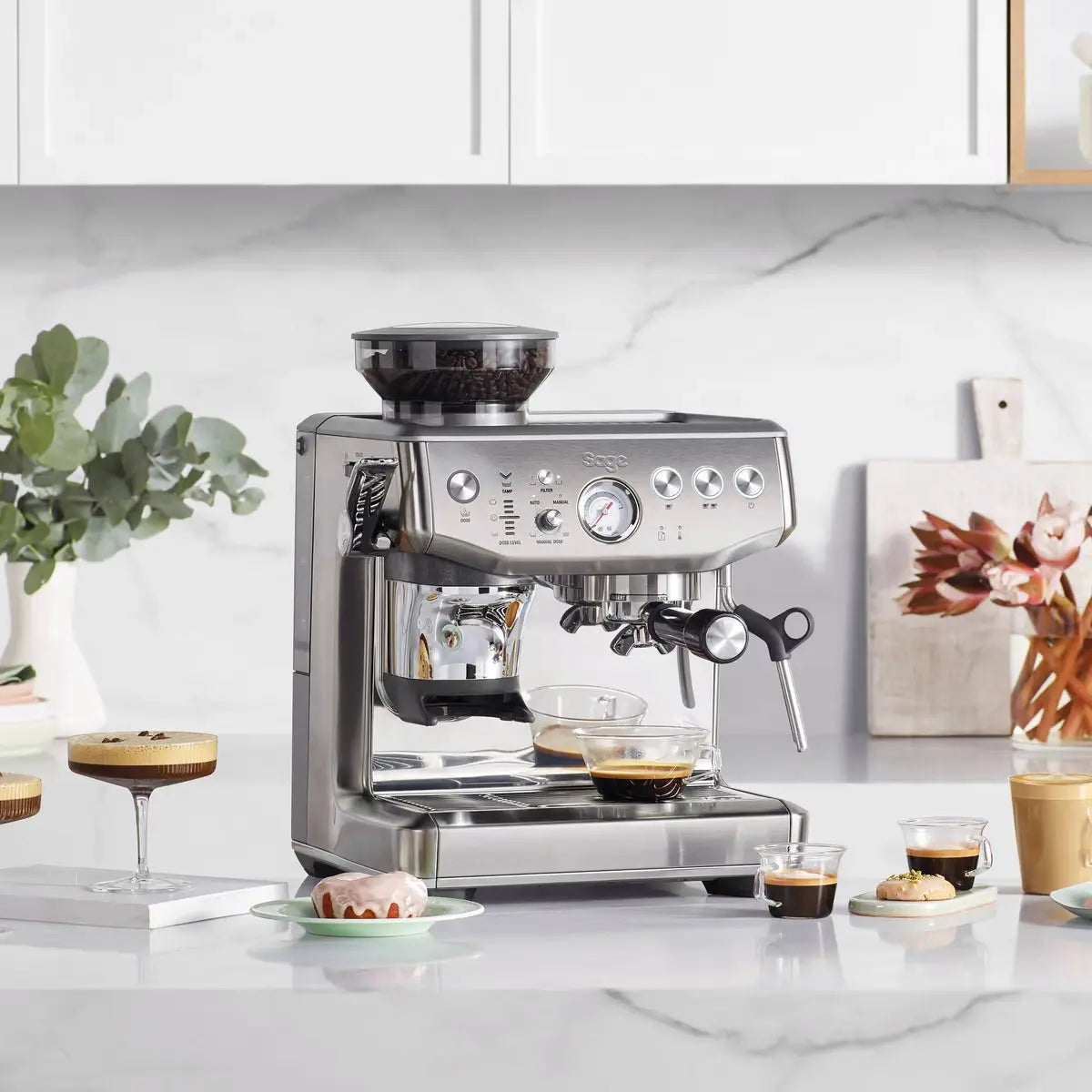 Sage Barista Express Impress Espresso Machine (Stainless Steel) Sage