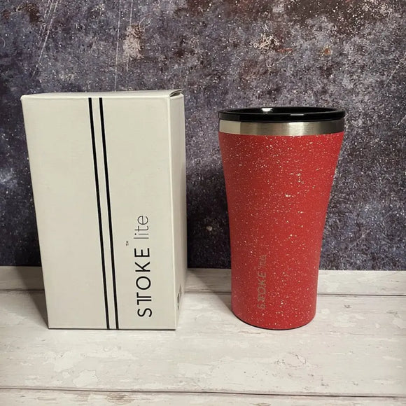 Sttoke Lite Reusable Travel Mug 12oz - Sugar Red The Flat Cap Coffee Roasting Company