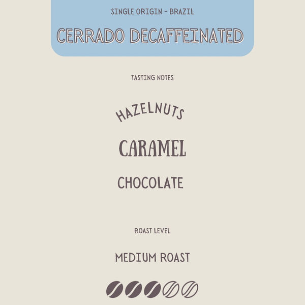 BRAZIL - CERRADO DECAFFEINATED - The Flat Cap Coffee Roasting Company
