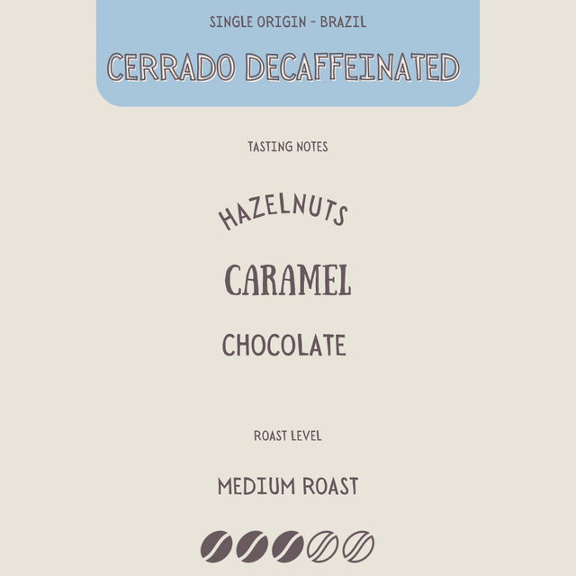 BRAZIL - CERRADO DECAFFEINATED - The Flat Cap Coffee Roasting Company