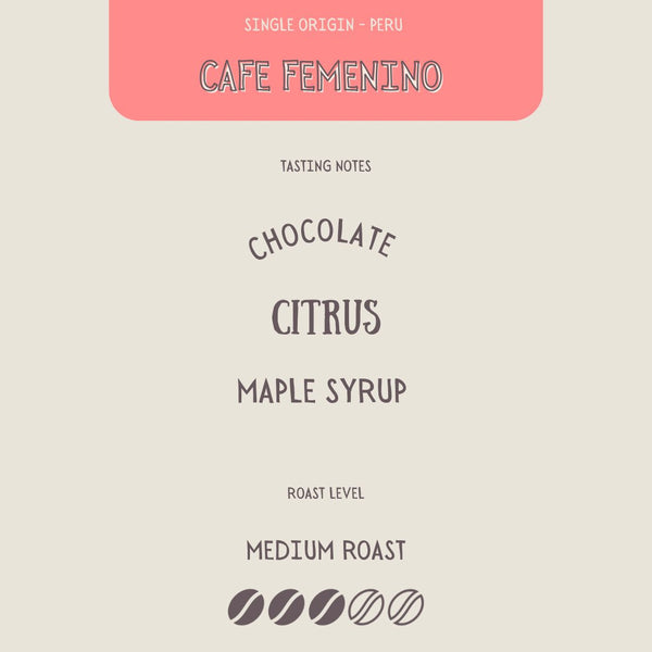 PERU - CAFE FEMENINO - The Flat Cap Coffee Roasting Company